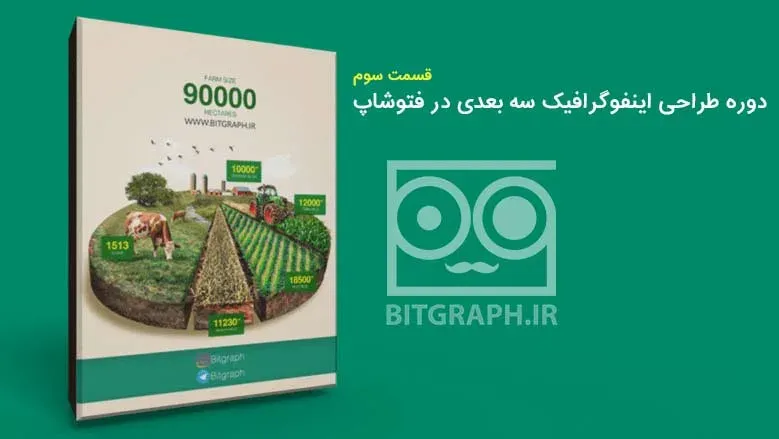 دوره طراحی اینفوگرافیک سه بعدی در فتوشاپ - قسمت سوم