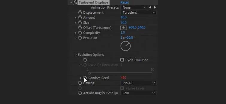 Alt را نگه دارید و روی نماد کرونومتر برای Random Seed کلیک کنید.