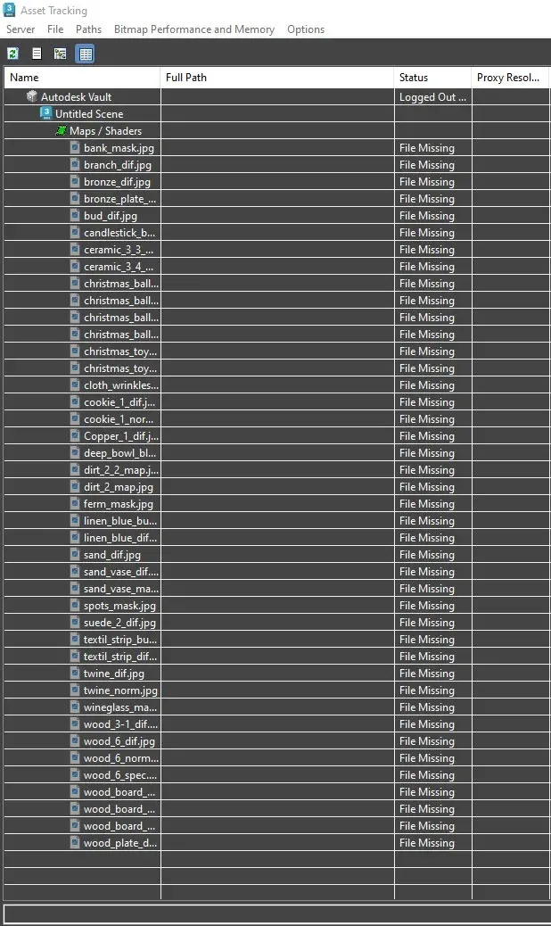 Asset Tracking in 3Ds Max