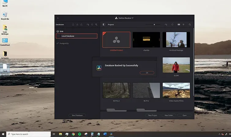 پایگاه داده DaVinci Resolve