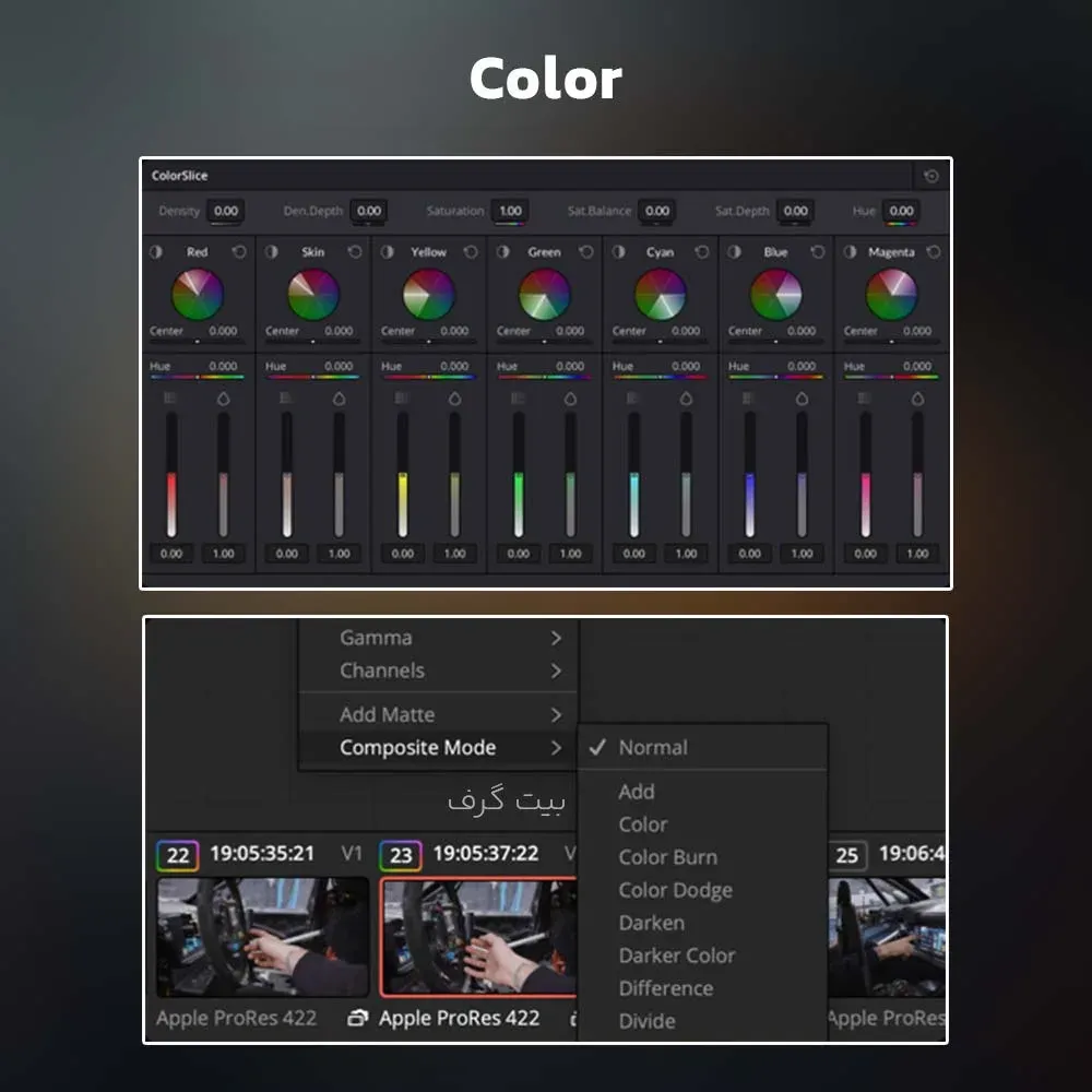 ویژگی های بخش Color در DaVinci Resolve Studio 19