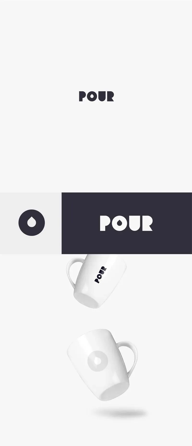 پر کردن فضای داخلی حرف O با یک طرح گرافیکی قطره ای شکل نه تنها جذابیت بصری را افزایش داده بلکه بلافاصله در ذهن تصویر مایعات را میسازد که برای شرکت هایی مثل برند قهوه بسیار مناسب است.