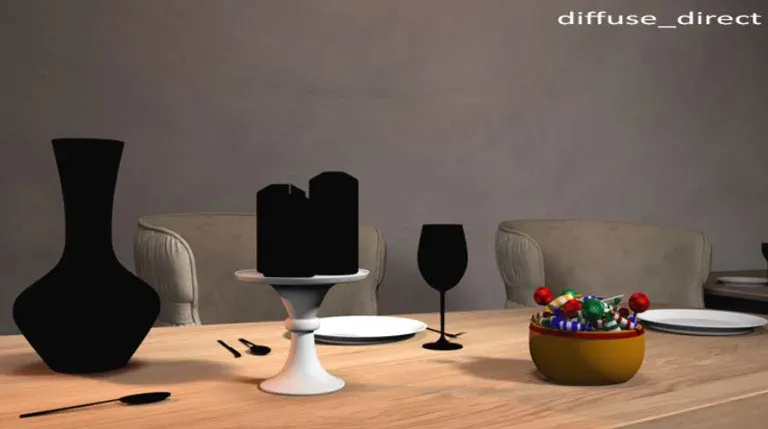 استفاده از رندر پاس Diffuse direct جهت افزایش کیفیت رندر
