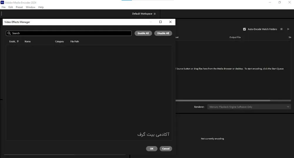 Effects Manager در مدیا انکودر 2024