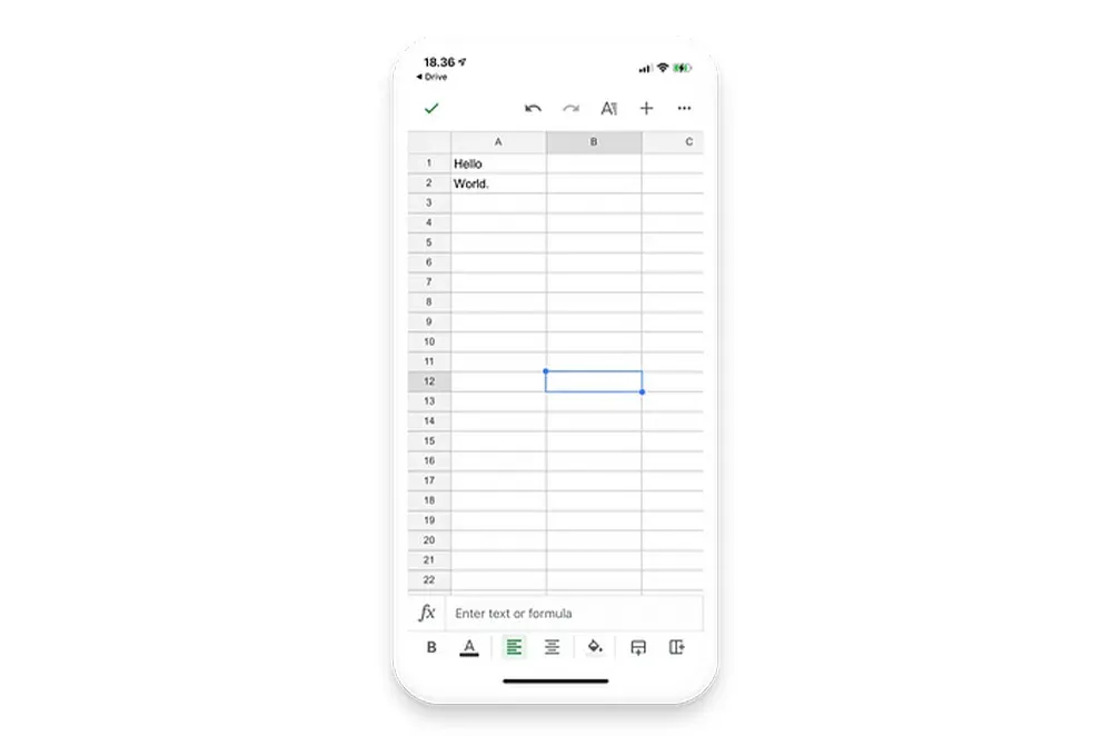 اپلیکیشن google sheet