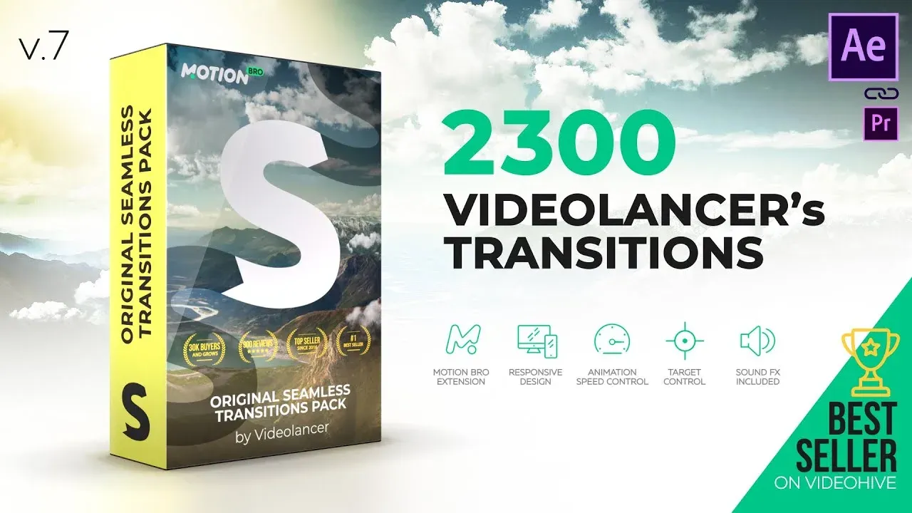 پریست Handy Seamless Transitions Pack در پکیج موشن برو