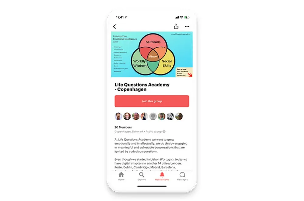 اپلیکیشن Meetup