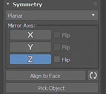 قرینه سازی یا Mirror Axis در 3D Max