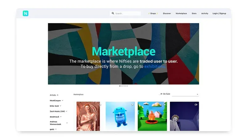 سایت Nifty Gateway برای فروش آثار هنری و عکاسی
