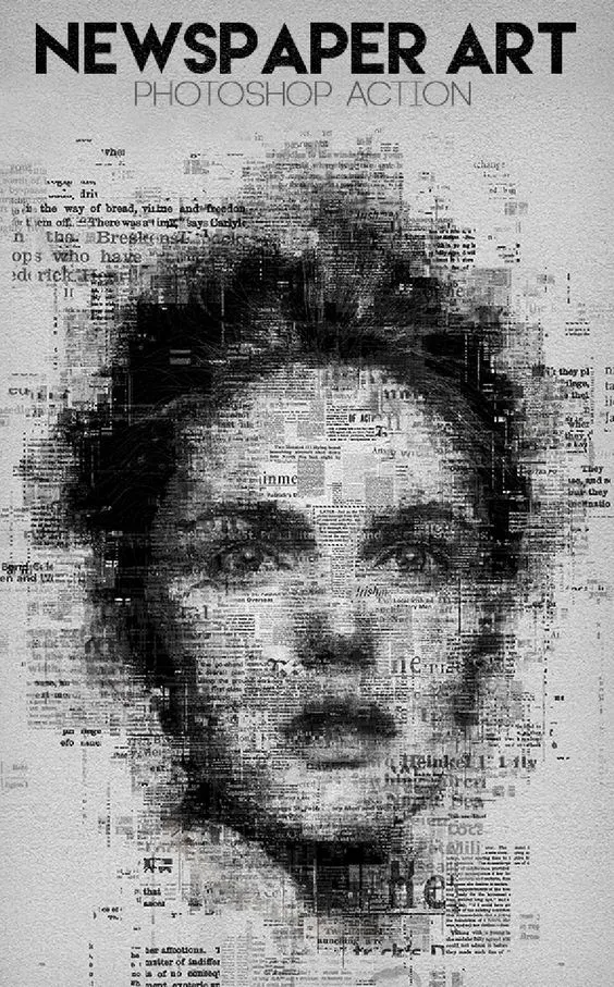 اکشن جدید و زیبای افکت روزنامه NEWSPAPER ART