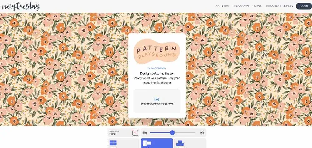 تولید الگو با سایت Pattern Playground