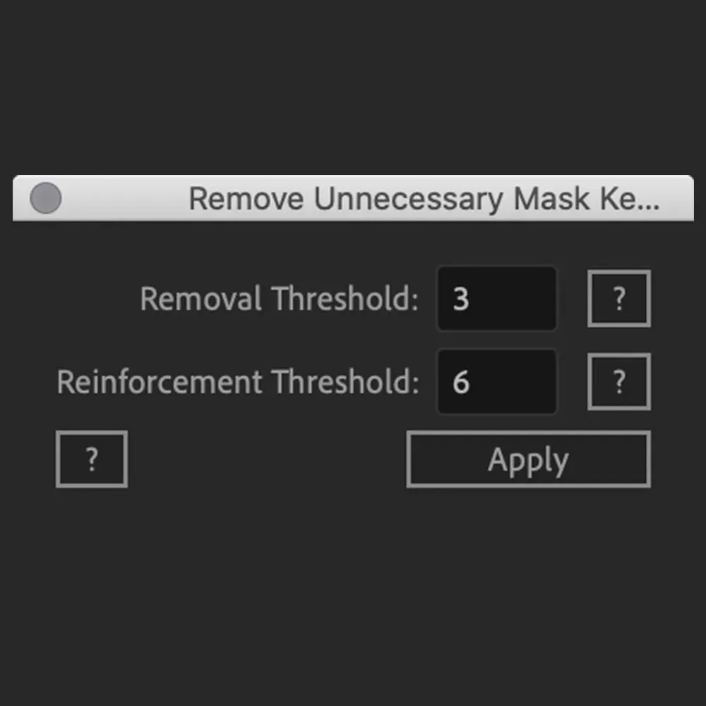 اسکریپت Remove Unnecessary Mask Keyframes v1.0