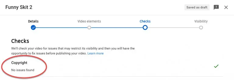 روی تب «Checks» کلیک کنید