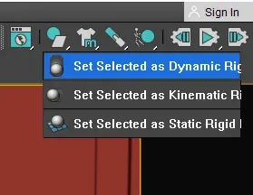 Set Selected as Dynamic Rigid