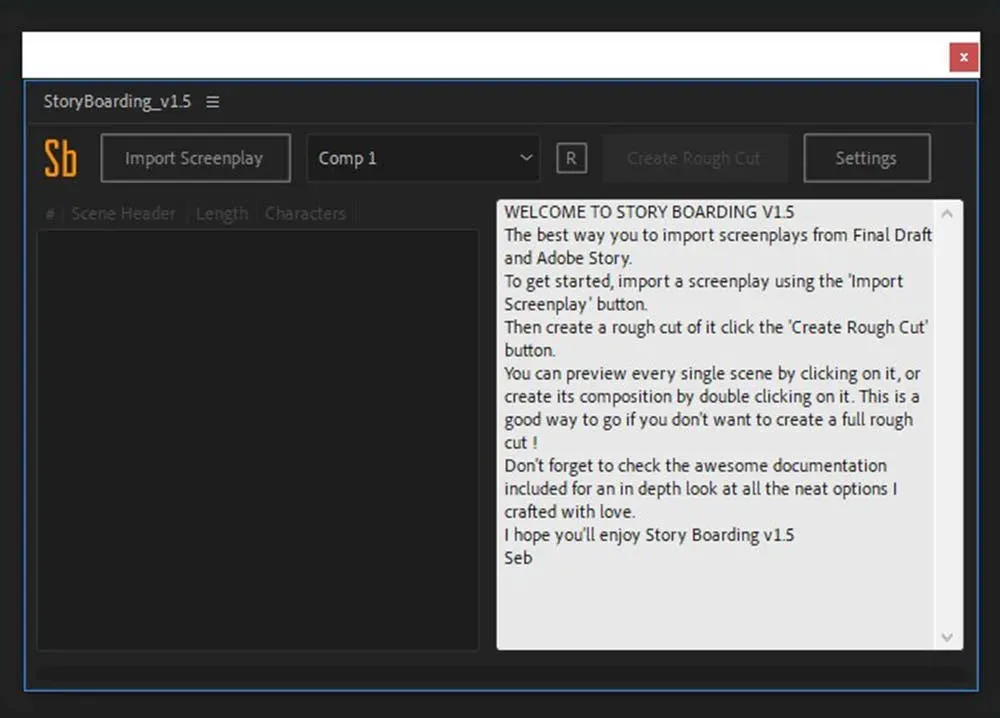اسکریپت Story Boarding v1.5