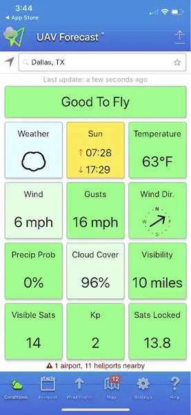 اپلیکیشن UAV Forecast