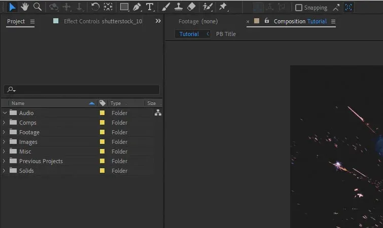 دارایی های After Effects خود را با استفاده از پوشه های موجود در پنل Project سازماندهی کنید.