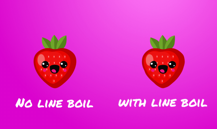 نمونه های تصویری با و بدون افکت Line Boil