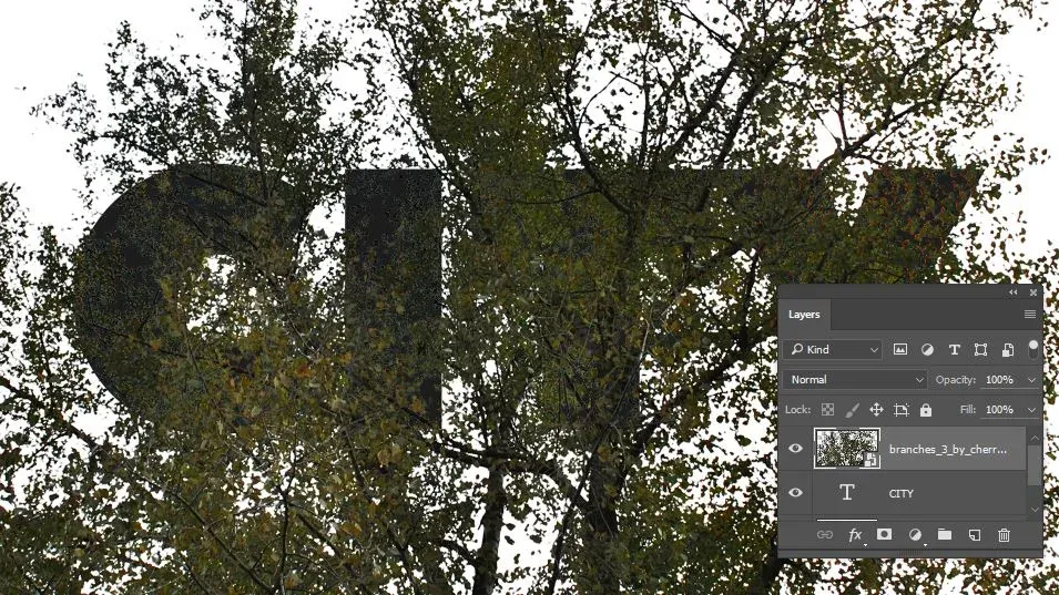آموزش ایجاد افکت Double Exposure در داخل متن