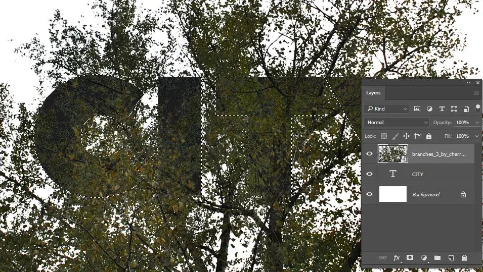 آموزش ایجاد افکت Double Exposure در داخل متن