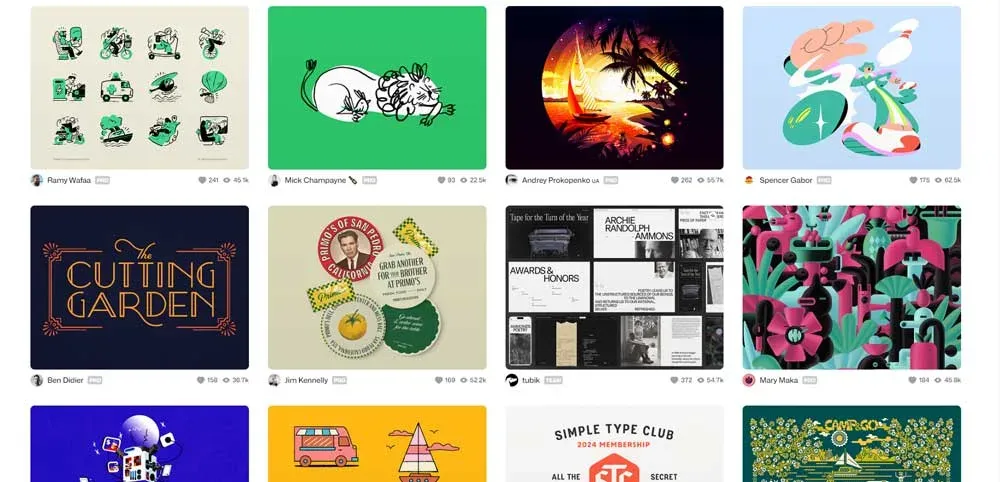 Dribbble یکی از سایت های مفید