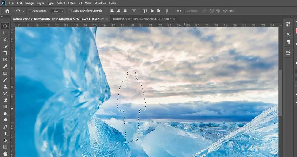 استفاده از content aware tool