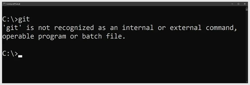 ارور git is not recognized