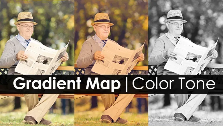 نحوه Color Tone با استفاده از ابزار Gradient Map