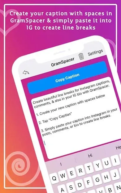 اپلیکیشن GramSpacer