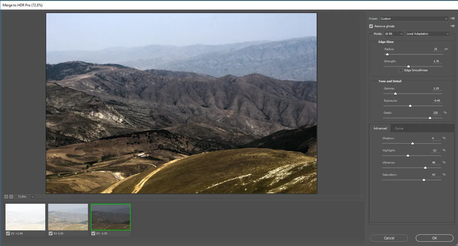 ایجاد عکس HDR از عکس هایی با چند اکسپوژر مختلف (Bracketing)