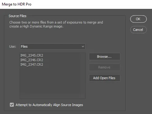 ایجاد عکس HDR از عکس هایی با چند اکسپوژر مختلف (Bracketing)