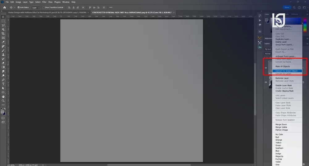 طراحی پوستر با افکت Halftone