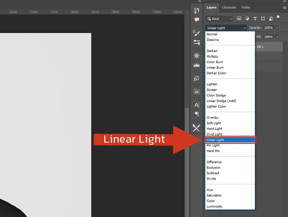 استفاده از بلند مود linear light