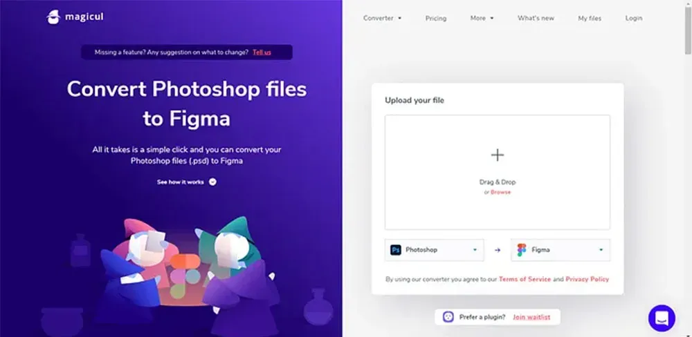 ابزار Magicul برای تبدیل PSD به فیگما