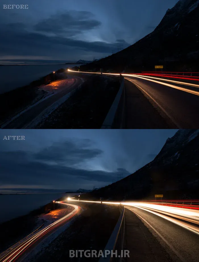 عکاسی Long Exposure جاده ای شلوغ