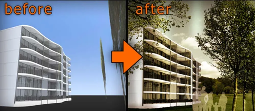 کاربرد فتوشاپ در رندرینگ معماری